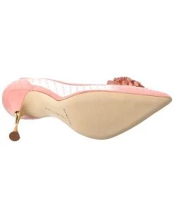 Manolo Blahnik Sohemias 100 Mesh & Suede Pump Women 10 Manolo Blahnik Sohemias 100 Mesh & Suede Pump Women -Valentino shop 1313341522 RLLD 4