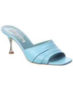 Manolo Blahnik Picoux 70 Leather Sandal Women