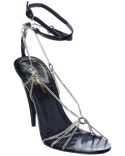 Saint Laurent Xy 100 Leather Sandal Women