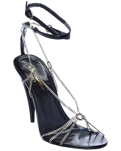 Saint Laurent Xy 100 Leather Sandal Women 3 Saint Laurent Xy 100 Leather Sandal Women