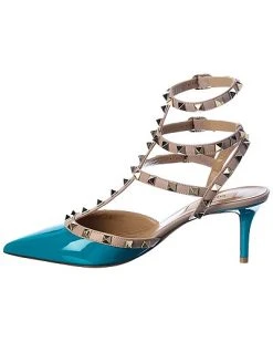 Valentino Rockstud Caged 65 Patent Ankle Strap Pump Women -Valentino shop 1313344545 RLLD 2