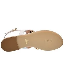 MOSCHINO Logo Lettering Leather Sandal Women -Valentino shop 1313344663 RLLD 4