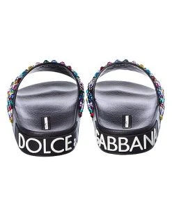 Dolce & Gabbana Crystal Leather Slide Women -Valentino shop 1313346890 RLLD 3