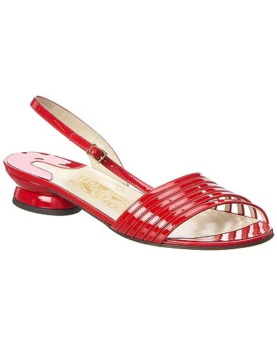 Salvatore Ferragamo Amalfi Patent Sandal Women 3 Salvatore Ferragamo Amalfi Patent Sandal Women