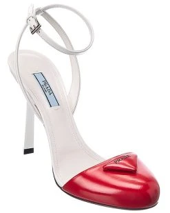 Prada Logo Leather Pump Women