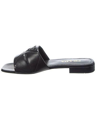 Prada Logo Padded Leather Sandal Women 4 Prada Logo Padded Leather Sandal Women - Image 2