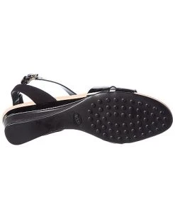 Tod's Patent & Suede Wedge Sandal Women -Valentino shop 1313352007 RLLD 4