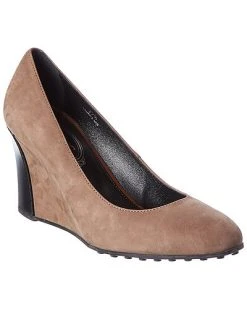 Tod's Suede Wedge Pump Women