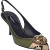 Dolce & Gabbana Votion Canvas & Leather Slingback Pump Women