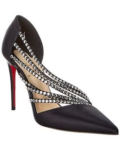 Christian Louboutin Antinorina Strass 100 Satin Pump Women