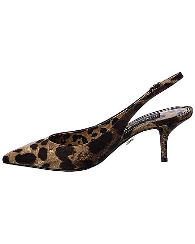 Dolce & Gabbana Printed Canvas Slingback Pump Women 4 Dolce & Gabbana Printed Canvas Slingback Pump Women - Image 2
