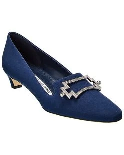 Manolo Blahnik Ansulialo 30 Silk Pump Women