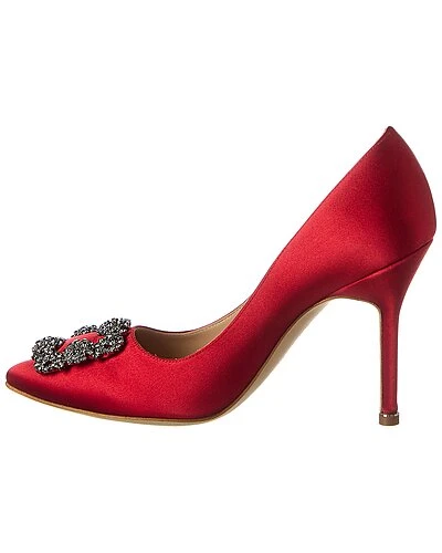 Manolo Blahnik Hangisi 105 Satin Pump Women 4 Manolo Blahnik Hangisi 105 Satin Pump Women - Image 2