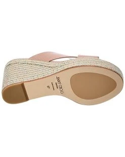Jimmy Choo Dovina 100 Leather Wedge Sandal Women -Valentino shop 1313379199 RLLD 4
