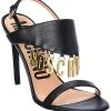 MOSCHINO Logo Lettering Leather Sandal Women -Valentino shop 1313381164 RLLD 1