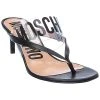 MOSCHINO Logo Vinyl & Leather Sandal Women -Valentino shop 1313381172 RLLD 1