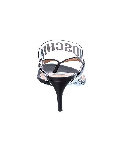 MOSCHINO Logo Vinyl & Leather Sandal Women 5 MOSCHINO Logo Vinyl & Leather Sandal Women - Image 3