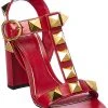 Valentino Roman Stud 90 Leather Sandal Women -Valentino shop 1313382005 RLLD 1