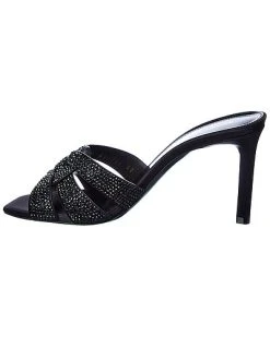 Saint Laurent Tribute 85 Satin & Leather Sandal Women 8 Saint Laurent Tribute 85 Satin & Leather Sandal Women -Valentino shop 1313382758 RLLD 2