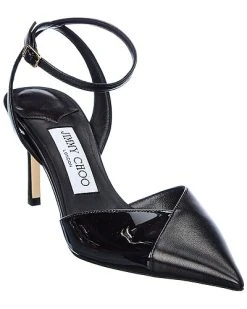 Jimmy Choo Assia 75 Leather & Patent Pump Women