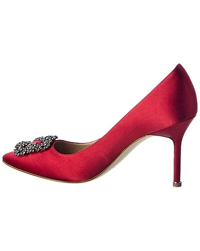Manolo Blahnik Hangisi 90 Satin Pump Women 4 Manolo Blahnik Hangisi 90 Satin Pump Women - Image 2