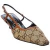 Gucci GG Canvas & Leather Slingback Pump Women -Valentino shop 1313383470 RLLD 1
