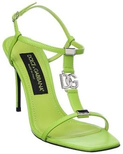 Dolce & Gabbana Logo Leather Sandal Women
