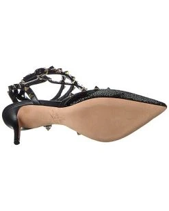 Valentino Rockstud Caged 65 Grainy Leather Ankle Strap Pump Women -Valentino shop 1313385682 RLLD 4