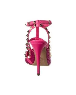 Valentino Rockstud Caged 100 Satin & Leather Pump Women -Valentino shop 1313385683 RLLD 3