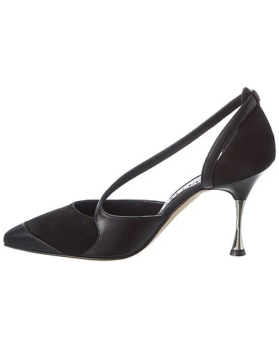 Manolo Blahnik Repim 90 Suede & Leather Pump Women 4 Manolo Blahnik Repim 90 Suede & Leather Pump Women - Image 2