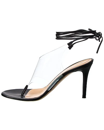 Gianvito Rossi Plexi 95 Leather Sandal Women 4 Gianvito Rossi Plexi 95 Leather Sandal Women - Image 2
