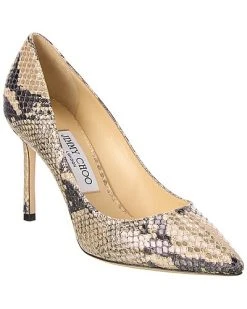 Jimmy Choo Romy 85 Snake-Embossed Leather Pump Women