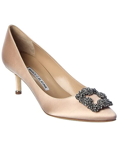 Manolo Blahnik Hangisi 50 Satin Pump Women 3 Manolo Blahnik Hangisi 50 Satin Pump Women