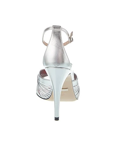 Gucci Metallic Leather Sandal Women 5 Gucci Metallic Leather Sandal Women - Image 3