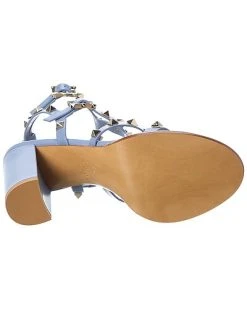 Valentino Rockstud Caged 90 Leather Ankle Strap Sandal Women -Valentino shop 1313392181 RLLD 4
