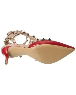 Valentino Rockstud Caged 65 Leather Ankle Strap Pump Women -Valentino shop 1313399750 RLLD 4