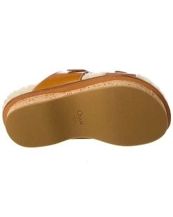 Chloé Marah Leather & Shearling Sandal Women 10 Chloé Marah Leather & Shearling Sandal Women -Valentino shop 1313400771 RLLD 4