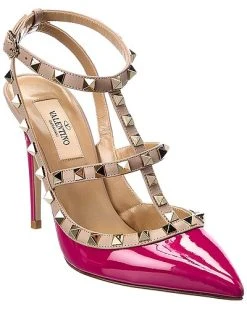 Valentino Rockstud Caged 100 Patent Pump Women