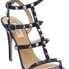 Valentino Rockstud Caged 100 Leather Sandal Women -Valentino shop 1313400952 RLLD 1