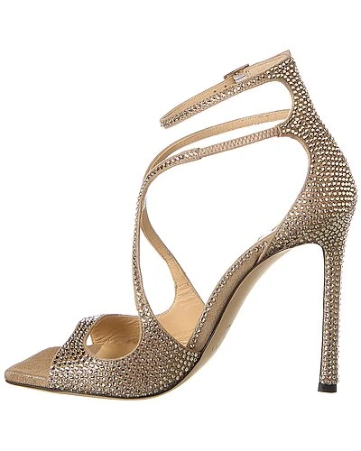 Jimmy Choo Azia 110 Crystal Suede Sandal Women 4 Jimmy Choo Azia 110 Crystal Suede Sandal Women - Image 2