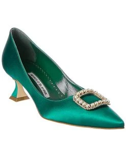 Manolo Blahnik Fabeta 50 Satin Pump Women