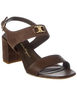 Salvatore Ferragamo Carla Suede & Leather Sandal Women