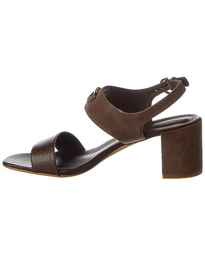 Salvatore Ferragamo Carla Suede & Leather Sandal Women 4 Salvatore Ferragamo Carla Suede & Leather Sandal Women - Image 2