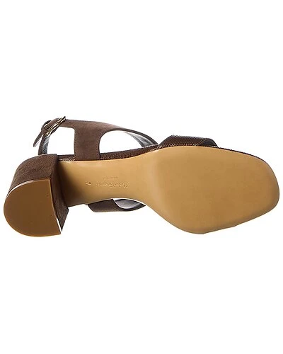 Salvatore Ferragamo Carla Suede & Leather Sandal Women 6 Salvatore Ferragamo Carla Suede & Leather Sandal Women - Image 4