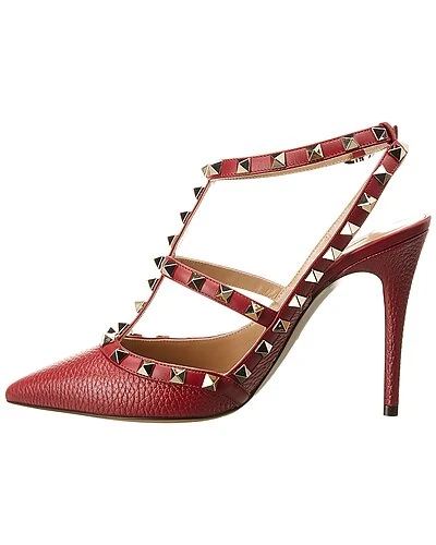 Valentino Rockstud Caged 100 Grainy Leather Pump Women 4 Valentino Rockstud Caged 100 Grainy Leather Pump Women - Image 2