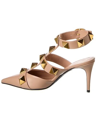 Valentino Roman Stud 80 Leather Ankle Strap Pump Women 4 Valentino Roman Stud 80 Leather Ankle Strap Pump Women - Image 2