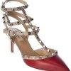 Valentino Rockstud Caged 65 Leather Ankle Strap Pump Women -Valentino shop 1313408430 RLLD 1