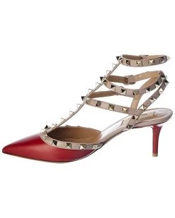 Valentino Rockstud Caged 65 Leather Ankle Strap Pump Women -Valentino shop 1313408430 RLLD 2
