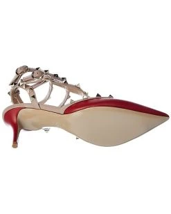 Valentino Rockstud Caged 65 Leather Ankle Strap Pump Women -Valentino shop 1313408430 RLLD 4