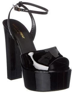 Saint Laurent Xy 95 Patent Platform Sandal Women